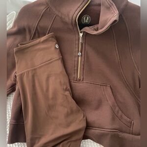 Lululemon bundle - scuba oversized funnel neck + groove pants